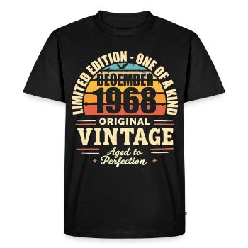 fête d anniversaire décembre 1968 - december 1968 - T-shirt Premium bio Homme - noir - Devant - Nico (187cm)