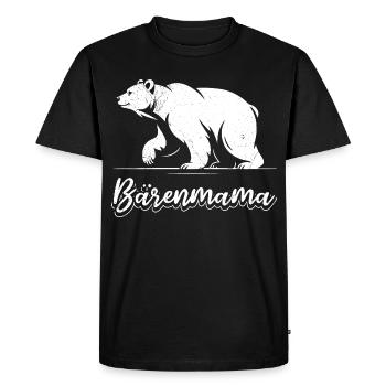 Future maman MAMAN OURS Bientôt maman Drôle - T-shirt Premium bio Homme - noir - Devant - Nico (187cm)