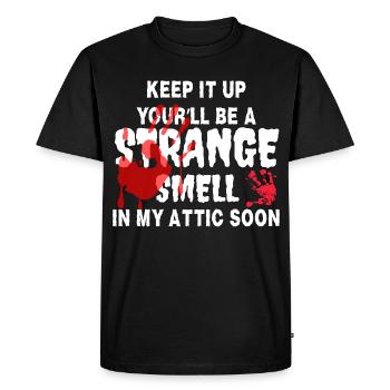 Attic Echoes Red Hand - T-shirt Premium bio Homme - noir - Devant - Nico (187cm)