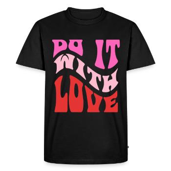 Lettrage rétro It It Love - T-shirt Premium bio Homme - noir - Devant - Nico (187cm)