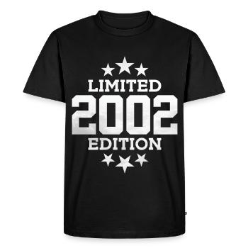ÉDITION LIMITÉE 2002 24E ANNIVERSAIRE - T-shirt Premium bio Homme - noir - Devant - Nico (187cm)