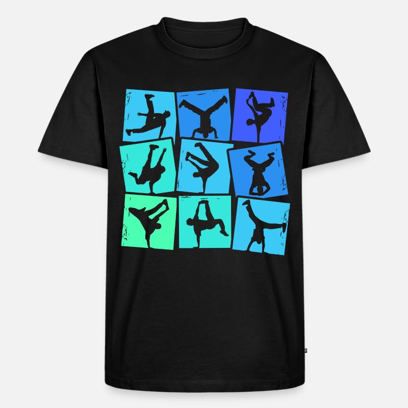 Breakdance Breakdancer Breakdancing Kinder Jungen - Männer Premium Bio T-Shirt - Schwarz