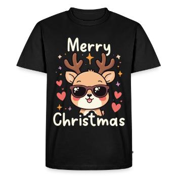 Joyeux Noël - T-shirt Premium bio Homme - noir - Devant - Nico (187cm)