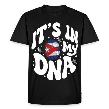 Cuban DNA Cuba Flag Hispanic - Men's Premium Organic T-Shirt - black - Front - Nico (187cm)