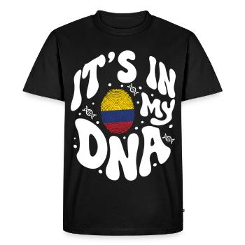 ADN colombien Colombie Drapeau hispanique - T-shirt Premium bio Homme - noir - Devant - Nico (187cm)