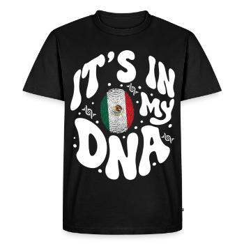 Mexican DNA Mexico Flag Hispanic - Men's Premium Organic T-Shirt - black - Front - Nico (187cm)