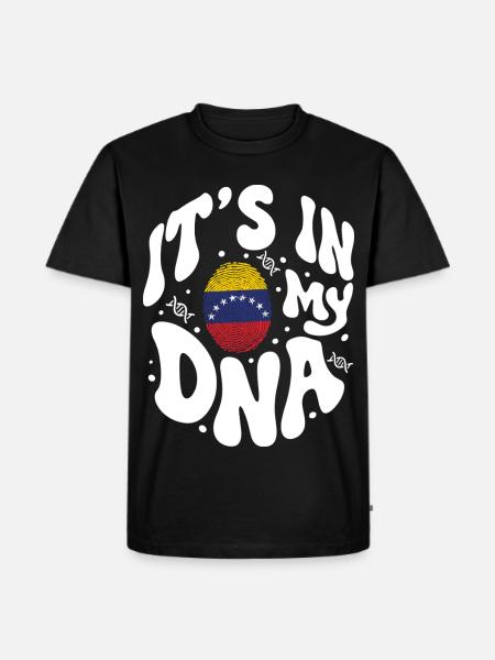 Venezuelan DNA Venezuela Flag Hispanic - Men's Premium Organic T-Shirt - black