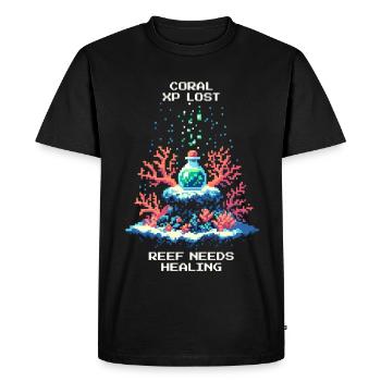 XP de corail perdu | Récif corallien, Conservation marine - T-shirt Premium bio Homme - noir - Devant - Nico (187cm)