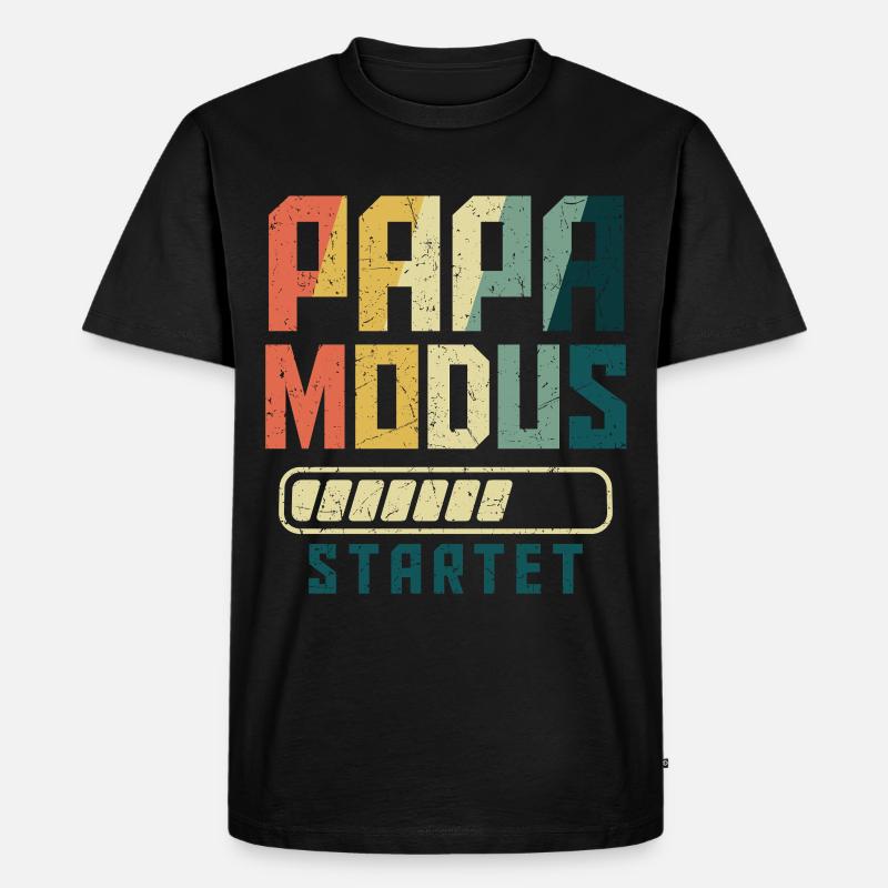 Werdender PAPA MODUS STARTET Lustiges - Männer Premium Bio T-Shirt - Schwarz