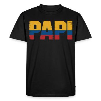 Drapeau de la Colombie de papa – Cadeau pour - T-shirt Premium bio Homme - noir - Devant - Nico (187cm)