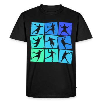Handball Handball Joueurs de handball Enfants Garçons - T-shirt Premium bio Homme - noir - Devant - Nico (187cm)