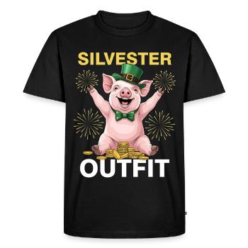 Tenue de réveillon du Nouvel An - T-shirt Premium bio Homme - noir - Devant - Nico (187cm)