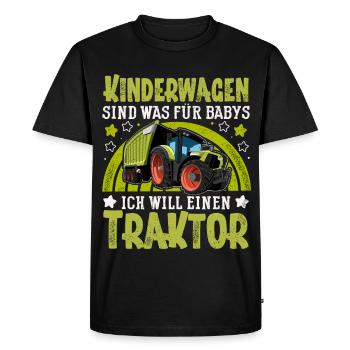 tracteur enfants drôle de dicton - T-shirt Premium bio Homme - noir - Devant - Nico (187cm)