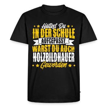 Sculpteur sur bois - T-shirt Premium bio Homme - noir - Devant - Nico (187cm)