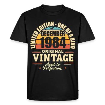 Birthday Party December 1984 - December 1984 - Men's Premium Organic T-Shirt - black - Front - Nico (187cm)