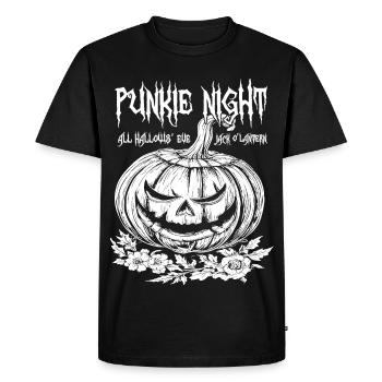 Punkie Night Jack O'Lantern White Design - Men's Premium Organic T-Shirt - black - Front - Nico (187cm)