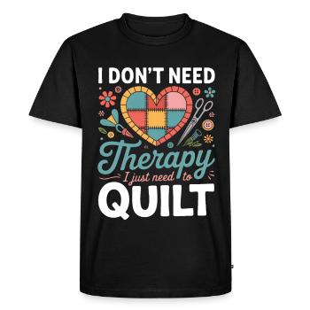 Patchwork Heart Therapy Quilt - T-shirt Premium bio Homme - noir - Devant - Nico (187cm)