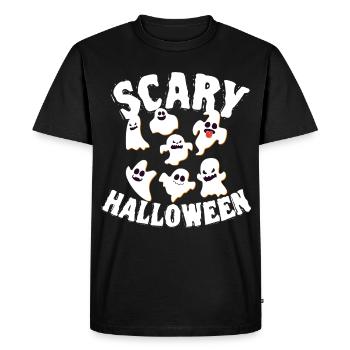 Grinning Dancing Funny Ghosts Halloween Costume - Men's Premium Organic T-Shirt - black - Front - Nico (187cm)