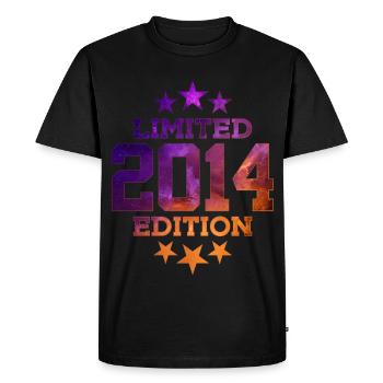 ÉDITION LIMITÉE 2014 12E ANNIVERSAIRE - T-shirt Premium bio Homme - noir - Devant - Nico (187cm)