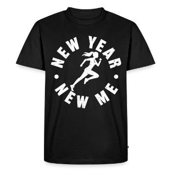 New Year New Me - Men's Premium Organic T-Shirt - black - Front - Nico (187cm)