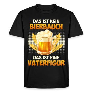 Soon dad NO BEER BELLY BUT FATHER FIGURE - Men's Premium Organic T-Shirt - black - Front - Nico (187cm)