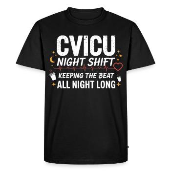 NachtSchicht Beat Herz - T-shirt Premium bio Homme - noir - Devant - Nico (187cm)