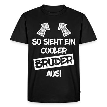 Voici à quoi ressemble un frère cool Cadeau - T-shirt Premium bio Homme - noir - Devant - Nico (187cm)