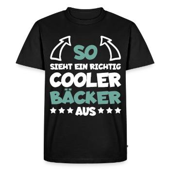 Vraiment cool boulanger drôle dire cadeau - T-shirt Premium bio Homme - noir - Devant - Nico (187cm)