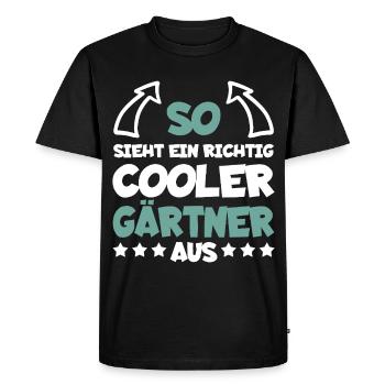 Really Cool Gardener Funny Saying Gift - Men's Premium Organic T-Shirt - black - Front - Nico (187cm)