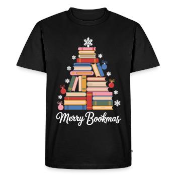 Sapin de Noël fait de livres Parfait pour les rats de bibliothèque - T-shirt Premium bio Homme - noir - Devant - Nico (187cm)