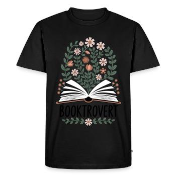 Livre de la récolte des fleurs Magie - T-shirt Premium bio Homme - noir - Devant - Nico (187cm)