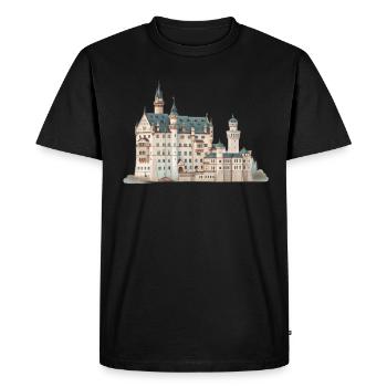 Märchenburg Neuschwanstein, Bavaria, Germany - Men's Premium Organic T-Shirt - black - Front - Nico (187cm)