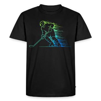 Eishockey Eishockeyspieler Mann - Men's Premium Organic T-Shirt - black - Front - Nico (187cm)