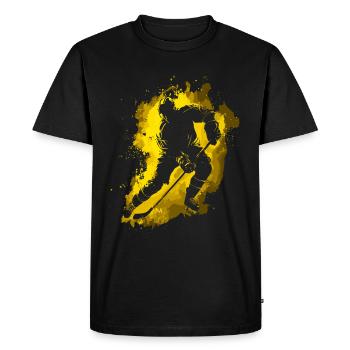 Eishockey Eishockeyspieler Mann - Men's Premium Organic T-Shirt - black - Front - Nico (187cm)