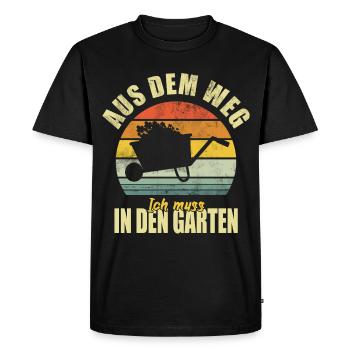 jardinier jardinier jardinage dicton drôle - T-shirt Premium bio Homme - noir - Devant - Nico (187cm)