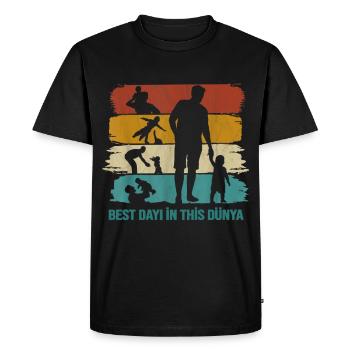 Best Dayi (Uncle) in the World - Türk Style Uncle - Men's Premium Organic T-Shirt - black - Front - Nico (187cm)