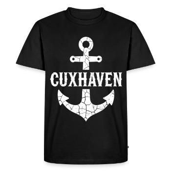 Anchor Cuxhaven North Sea - Men's Premium Organic T-Shirt - black - Front - Nico (187cm)