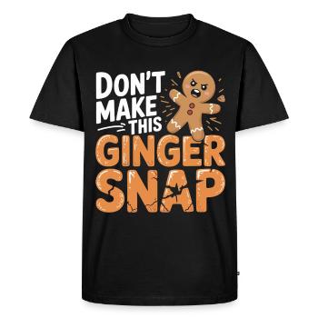 Ne faites pas craquer ce gingembre - T-shirt Premium bio Homme - noir - Devant - Nico (187cm)
