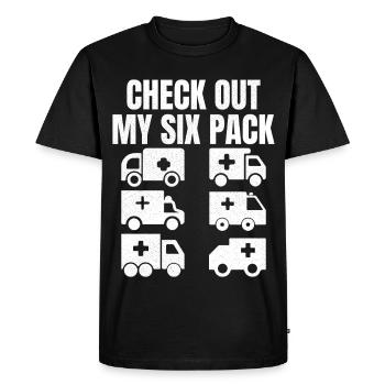 Découvrez mon pack de six - T-shirt Premium bio Homme - noir - Devant - Nico (187cm)