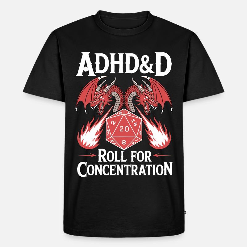 Roll for concentration ADHD - Men's Premium Organic T-Shirt - black