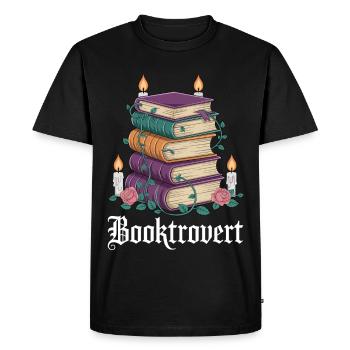 Booktrovert Livre Magie - T-shirt Premium bio Homme - noir - Devant - Nico (187cm)