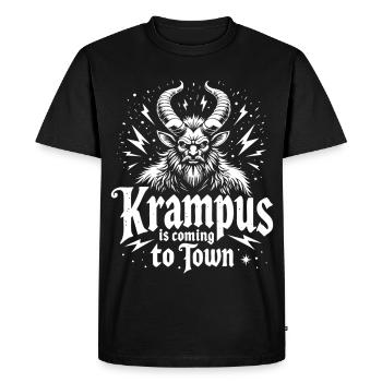 Krampus is coming to town - Men's Premium Organic T-Shirt - black - Front - Nico (187cm)