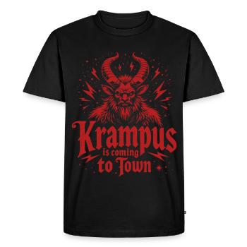 Krampus is coming to town - Men's Premium Organic T-Shirt - black - Front - Nico (187cm)