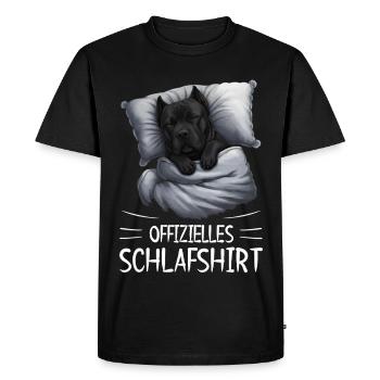 Chemise de nuit officielle pour chien Cane Corso - T-shirt Premium bio Homme - noir - Devant - Nico (187cm)