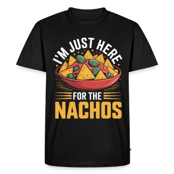 Tortilla Taco Mexican Food Nachos - Men's Premium Organic T-Shirt - black - Front - Nico (187cm)