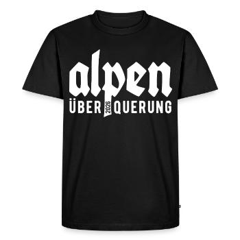Traversée des Alpes 2026 - Randonnée - T-shirt Premium bio Homme - noir - Devant - Nico (187cm)