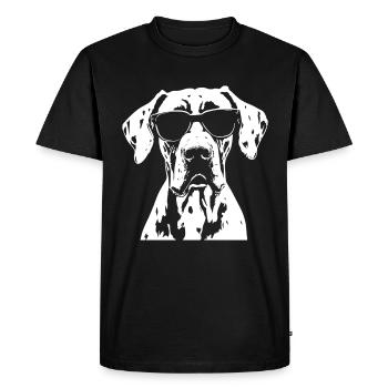 Lunettes de soleil Great Dane Great Dane - T-shirt Premium bio Homme - noir - Devant - Nico (187cm)