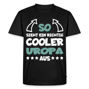 Really Cool Great-Grandpa Funny Gift - Men's Premium Organic T-Shirt - black - Front - Nico (187cm)