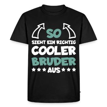 Really Cool Brother Funny Gift - Men's Premium Organic T-Shirt - black - Front - Nico (187cm)