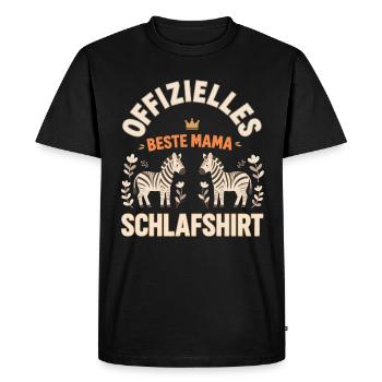 Best Mom Zebra Sleep Shirt Morning Grouch Gift - Men's Premium Organic T-Shirt - black - Front - Nico (187cm)